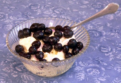 Fresh Ricotta with Blueberries
