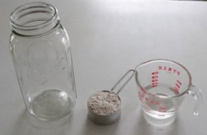 Ingredients for culturing sourdough starter