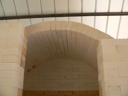 Inside view of the arched roof