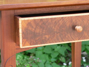 Veneer and trim on drawer front